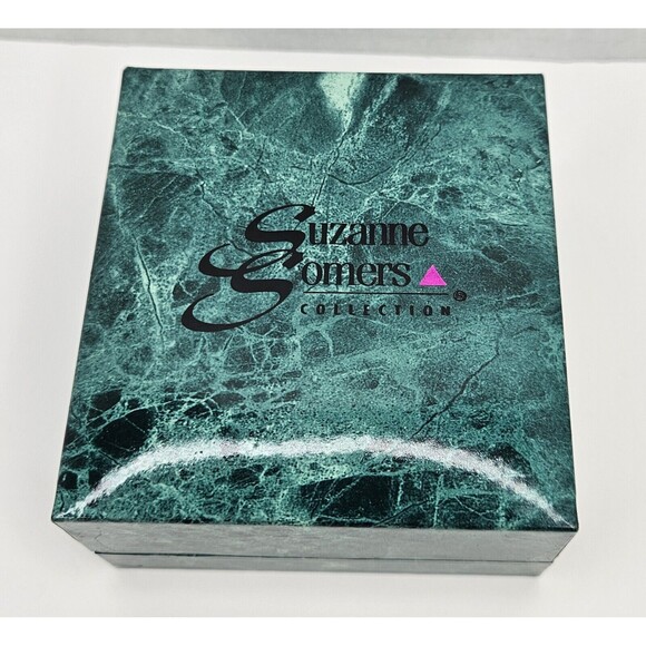 Suzanne Somers Pave Rhinestone Egg Gold-Tone Necklace Watch In Box - Picture 8 of 8